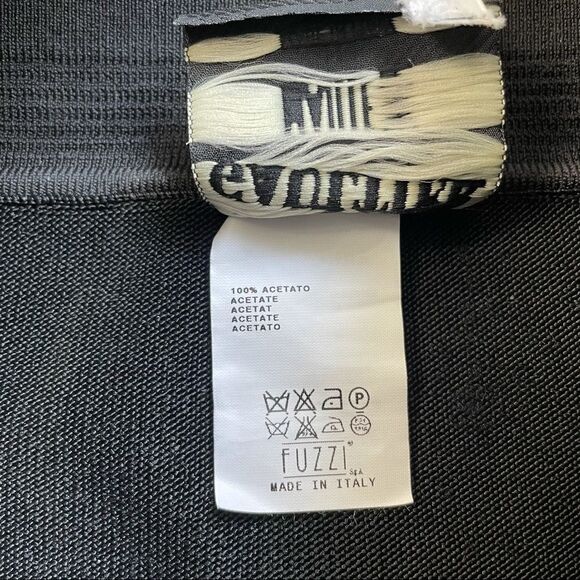 Jean Paul Gaultier 90’s Black High Waisted Bandage Mini Skirt Sz Small - Picture 4 of 16